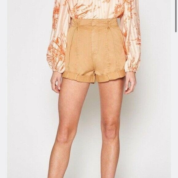 Joie Pants - JOIE Women's 6 Xandria Shorts Cappuccino Mustard